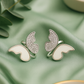 Angel Wings Heart Stud Earrings