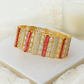 Royal Gold Kada with Red and White Stone Embellishments