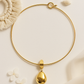 Golden Drop Shaped Pendant Choker Necklace