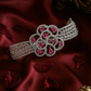 Red Floral Cluster Bracelet