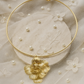 Side Floral Motif Golden Necklace