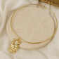 Textured Golden Bar Pendant Necklace with Chain