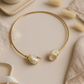 Minimal Golden Shell-End Choker Necklace for Women