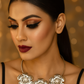 Silver Floral Pearl Statement Necklace for Women