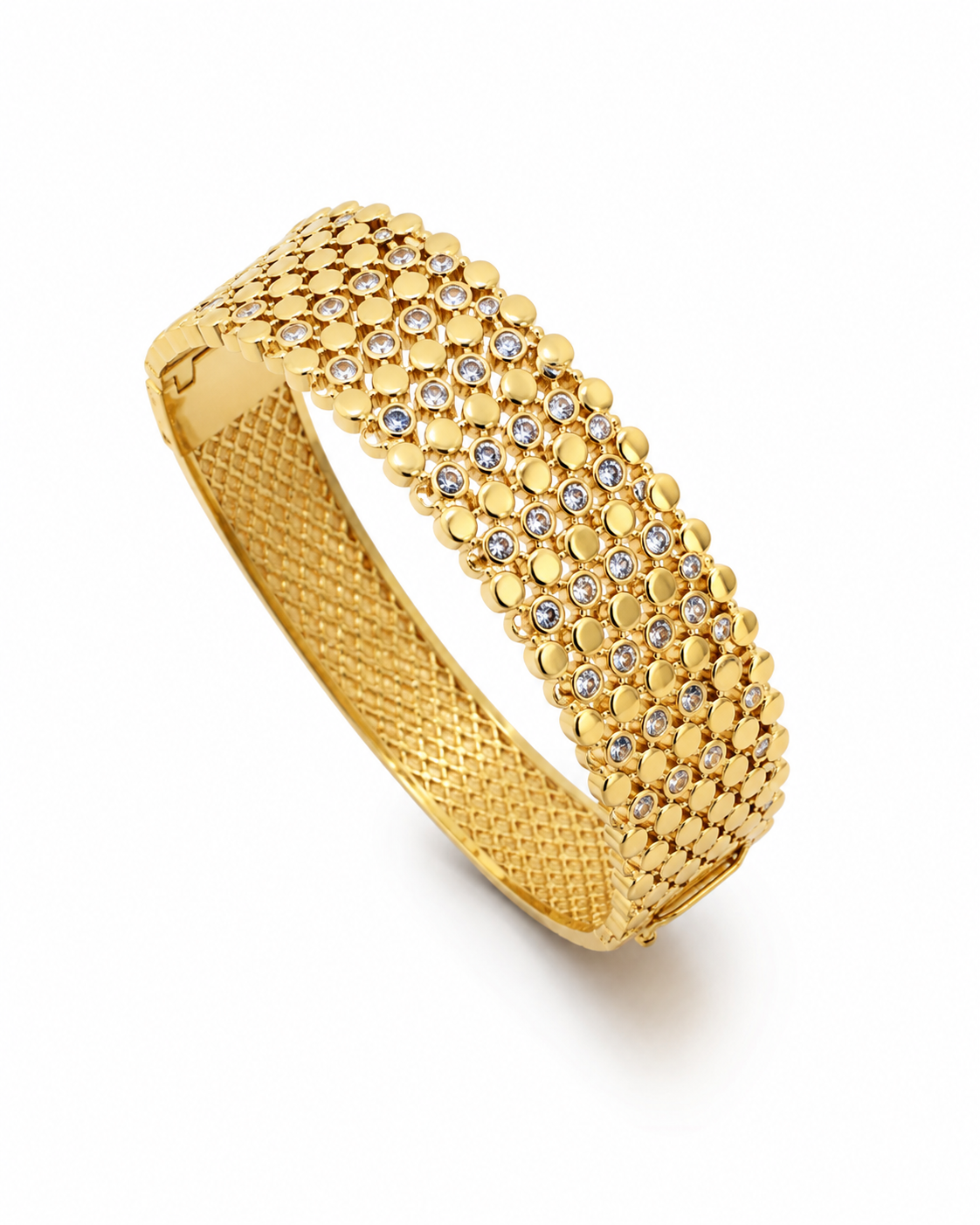 Sparkle Pavé Wide Cuff Bangle Bracelet