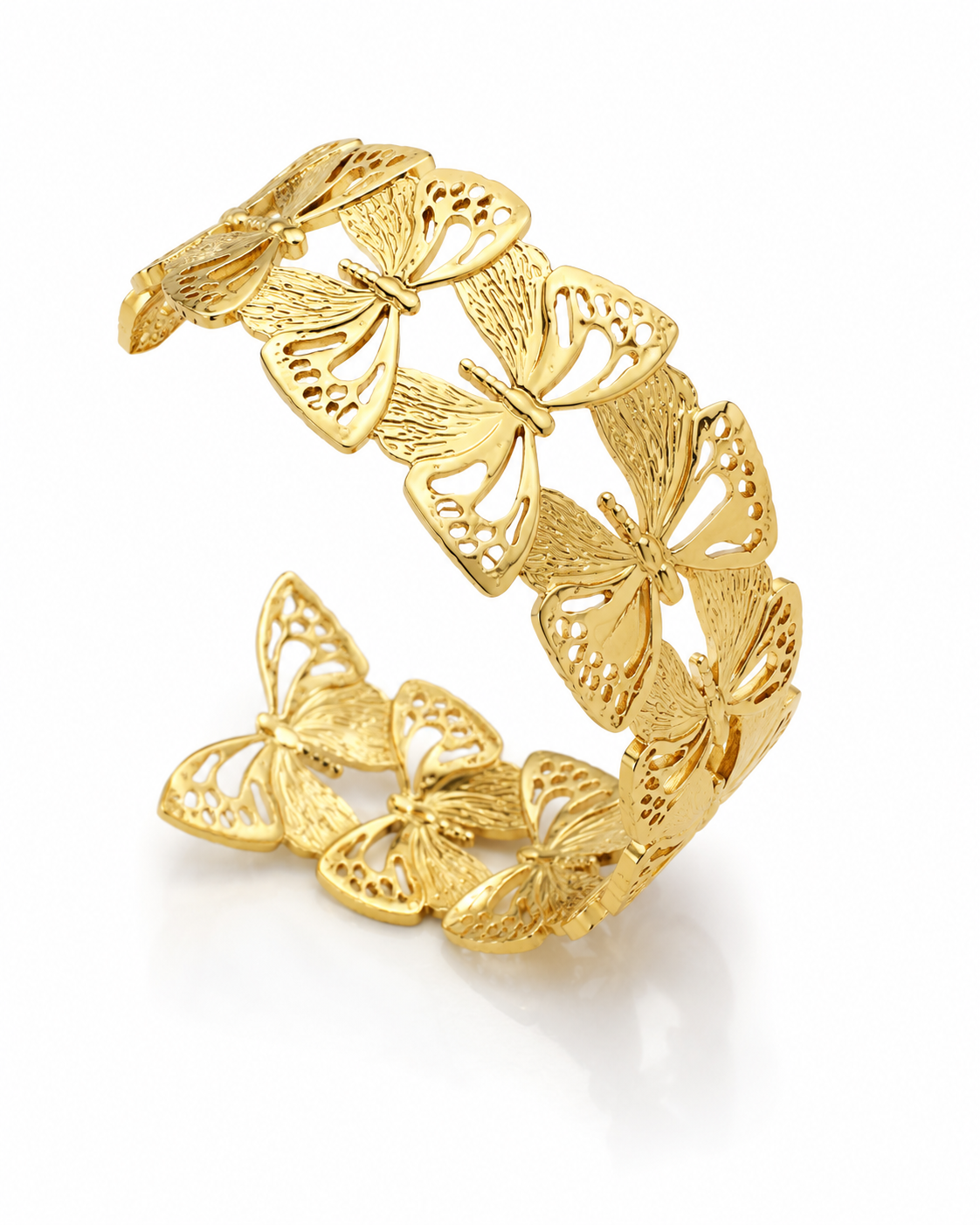 Butterfly Garden Link Cuff Bracelet