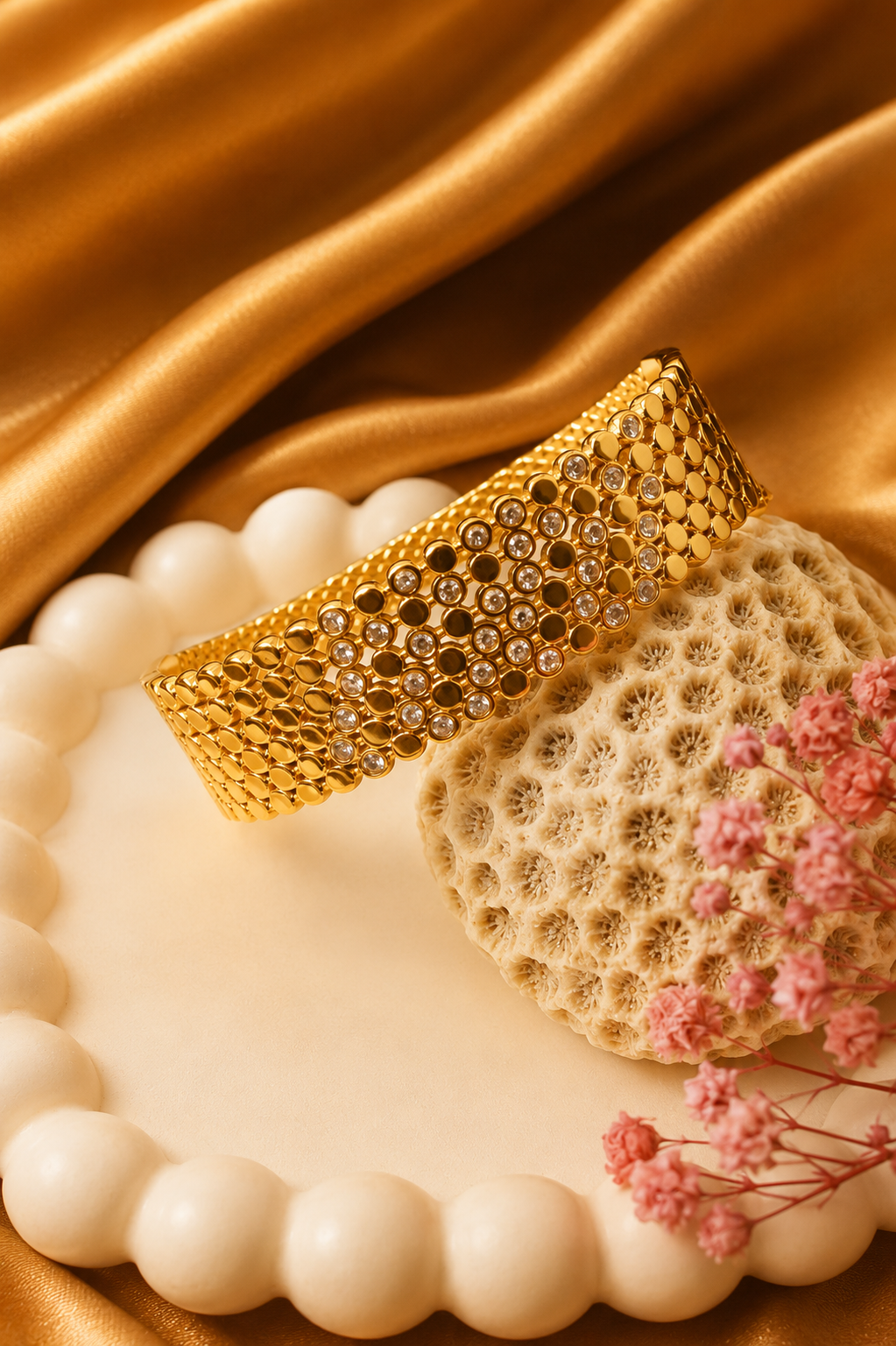 Sparkle Pavé Wide Cuff Bangle Bracelet