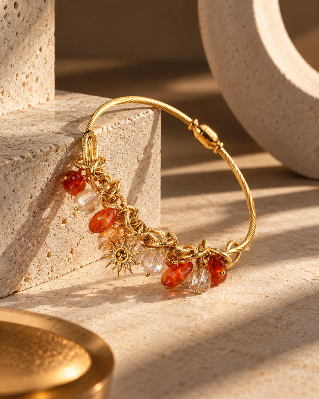 Sunburst Charm Cuff product photo - Maxiblink