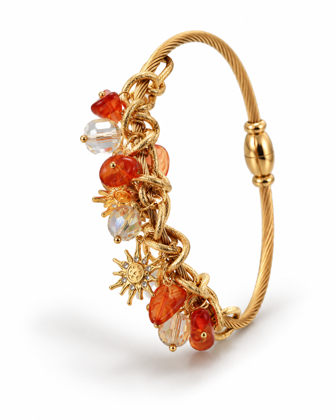 Sunburst Charm Cuff close-up detail - Maxiblink