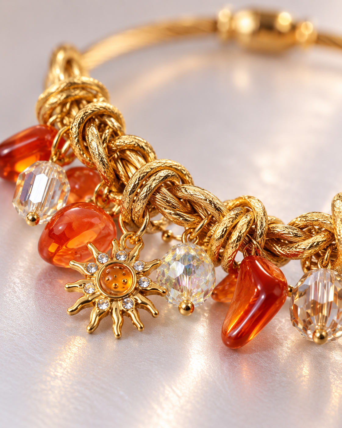 Sunburst Charm Cuff alternate angle - Maxiblink