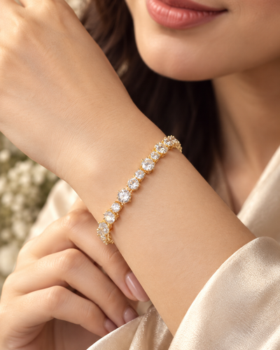 Classic Link Tennis Bracelet - anti-tarnish gold plated bracelet - Maxiblink