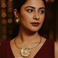 Hammered Gold Pearl Set - Choker Necklace & Earrings