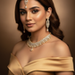 Gold-Plated Crystal Bridal Choker Set with Maang Tikka
