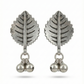 Leaf Dangling Oxidised German Silver Earrings | Antique Finish Ethnic Earrings