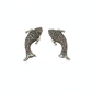 Oxidised German Silver Fish Earrings – Small Everyday Dangler