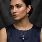Silver Pearl Pendant Set - Elegant Blue Grey Pearl Jewelry | Luxury Anti Tarnish Coating