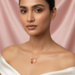 Peach & Multicolor Pendant Necklace | Natural Stones, Gold-Plated Brass