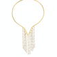 Pearl Tassel Hansuli Necklace | Brass Anti Tarnish | Lightweight
