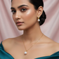 Single Pearl Drop Pendant Set - Minimalist Gold Plated Necklace & Earrings | Anti Tarnish