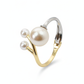 Anti-Tarnish Two-Tone Branch Pearl Bracelet – Modern Gold & Silver Cuff with Freshwater Pearls