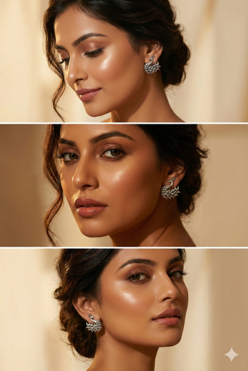 Mini Swan Oxidised German Silver Stud Earrings | Antique Daily Wear Studs