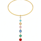 Hansuli Necklace with Multicolor Pendant | Brass Anti Tarnish | Lightweight
