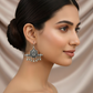 Oxidised German Silver Tribal Face Earrings