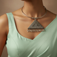 Oxidised German Silver Hansli Necklace with Triangle Mandala Design | Antique Tribal Choker