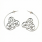 Floral Filigree Crescent Oxidised German Silver Earrings | Artistic Antique Statement Earrings
