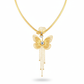 Butterfly Pendant Necklace – Gold Plated with CZ Stone, Anti-Tarnish