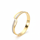 Anti-Tarnish Stainless Steel Bracelet — Gold Wave Crystal Line Bangle