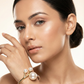 Anti-Tarnish Two-Tone Branch Pearl Bracelet – Modern Gold & Silver Cuff with Freshwater Pearls