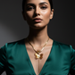 Butterfly Pendant Necklace – Gold Plated with CZ Stone, Anti-Tarnish