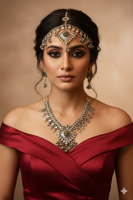 Complete Traditional Bridal Replica Jewellery Set for Women