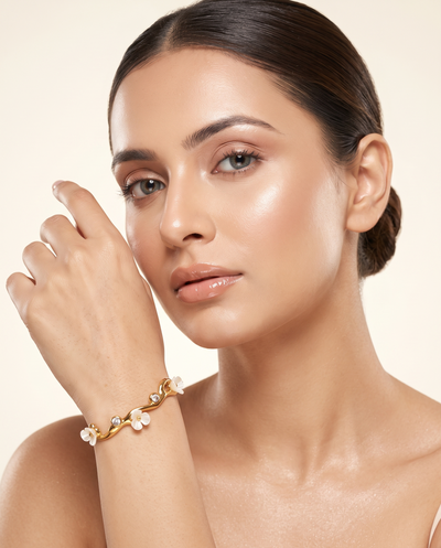 Blossom Branch Open Cuff Bracelet