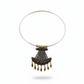 Dual Tone Oxidised German Silver Cone-Shaped Tribal Hansuli Necklace
