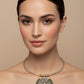 Dual Tone German Silver Hasli/Hansli Necklace – Geometric filigree shield pendant Oxidised Hansuli Choker for Women