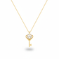 Key Pendant Necklace – Gold Plated with CZ Accents