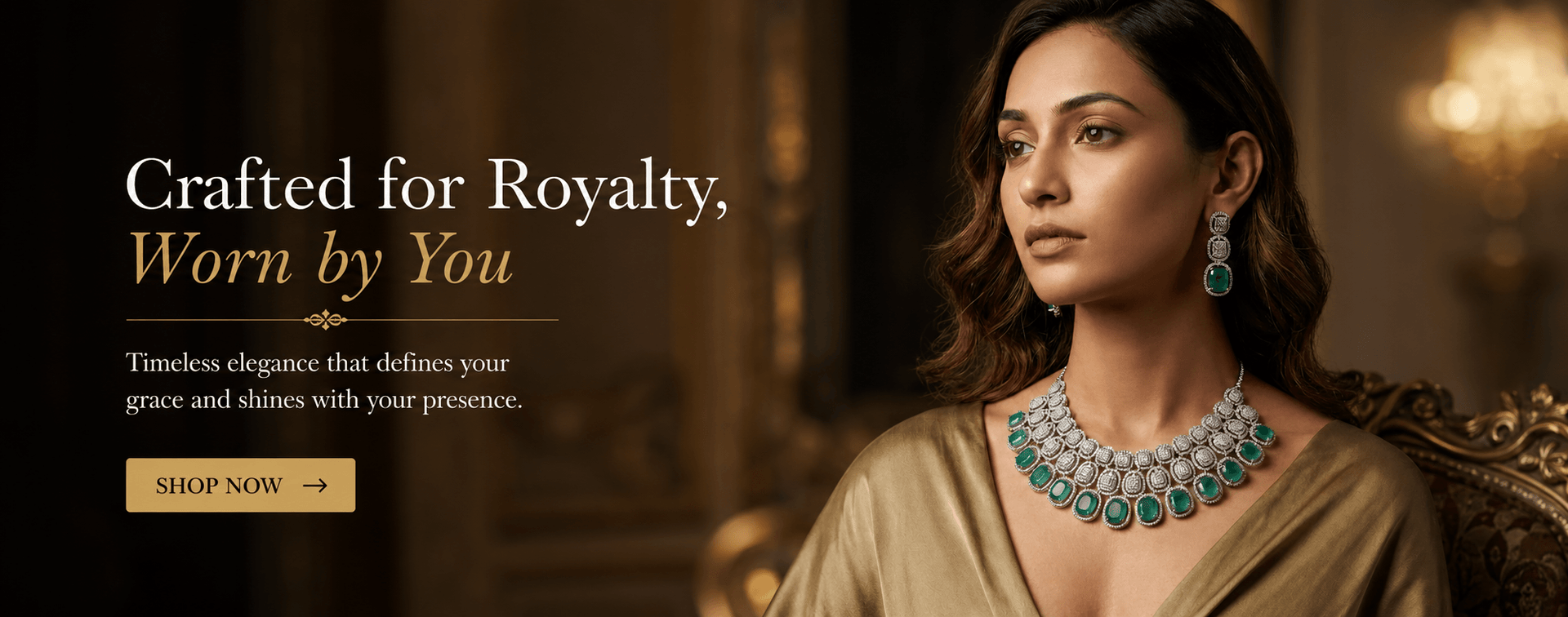 Heavy crystal layered necklace set gold plated – MaxiBlink