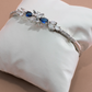 Navy Blue Teardrop Floral Bracelet