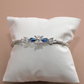 Navy Blue Teardrop Floral Bracelet