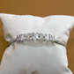 Elegant Silver Bracelet with Clear Crystal Embellishments