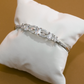 Elegant Silver Bracelet with Clear Crystal Embellishments