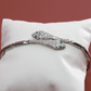Curved Diamond-Tip CZ Bracelet