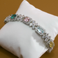 Pastel Flower-Link CZ Bracelet