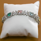 Pastel Flower-Link CZ Bracelet