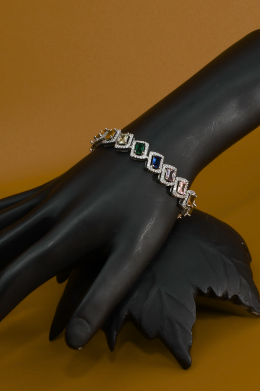 Rainbow Multistone CZ Bracelet