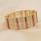 Royal Gold Kada with Red and White Stone Embellishments