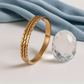 Textured Gold Stud Bangle