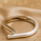 Dual-Tone Hook Crystal Bracelet